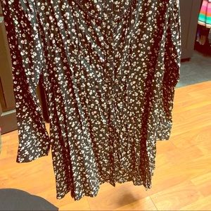 Black with small flowers dress.